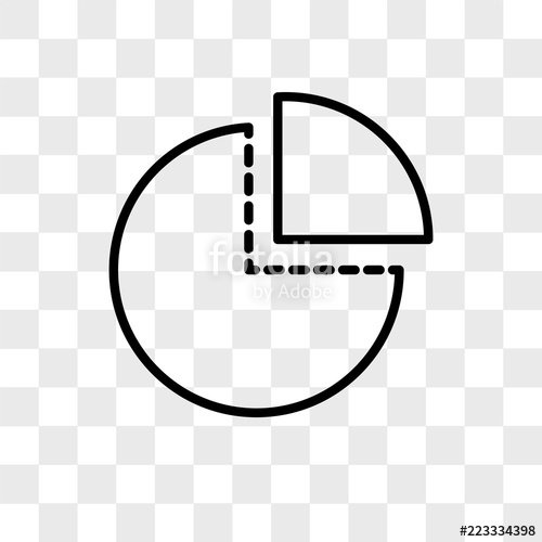 500x500 Segment Vector Icon Isolated On Transparent Background, Segment