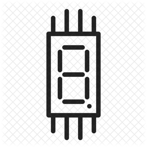 512x512 Seven Segment Icon Of Line Style