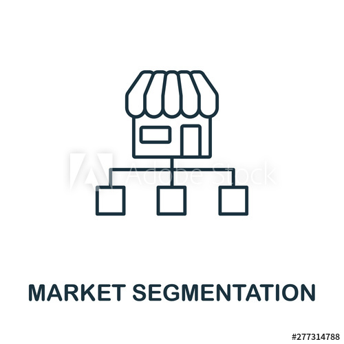500x500 Market Segmentation Outline Icon Thin Line Concept Element