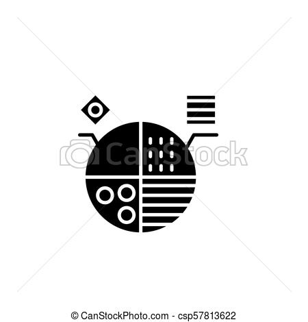 450x470 Marketing Segmentation Black Icon Concept Marketing Segmentation