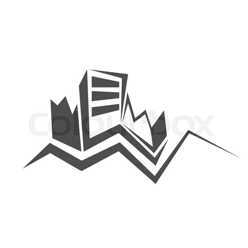 800x800 Vector Earthquake V Icon With Damaged Stock Vector Colourbox
