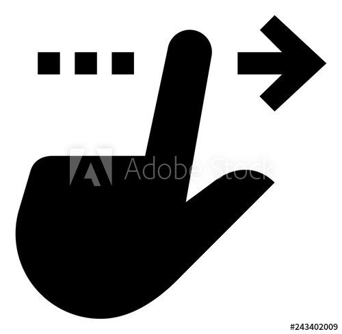 500x488 Hand Finger Select Move Vector Icon