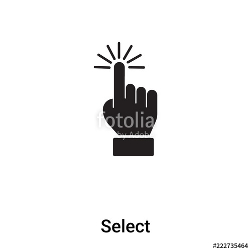 500x500 Select Icon Vector Isolated On White Background, Logo Concept