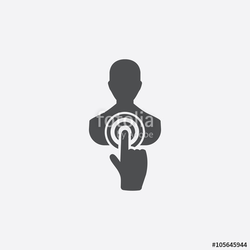 500x500 Hand Select Man Icon Stock Image And Royalty Free Vector