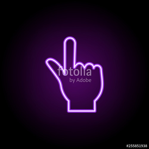 500x500 Select Hand Icon Elements Of Web In Neon Style Icons Simple Icon