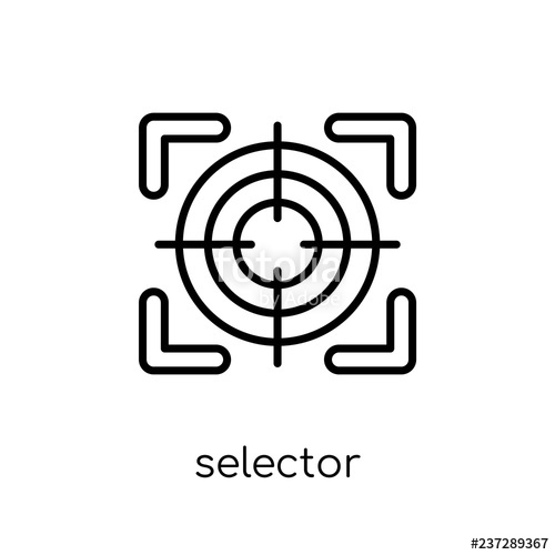500x500 Selector Icon Trendy Modern Flat Linear Vector Selector Icon