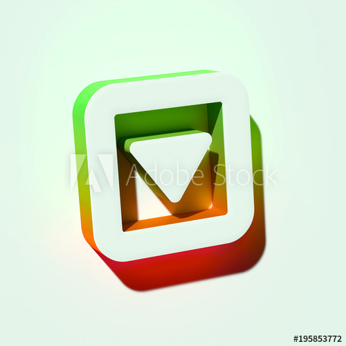 500x500 White Caret Down In Square Icon Illustration Of White Arrow