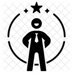 256x256 Self Confident Icon Of Glyph Style