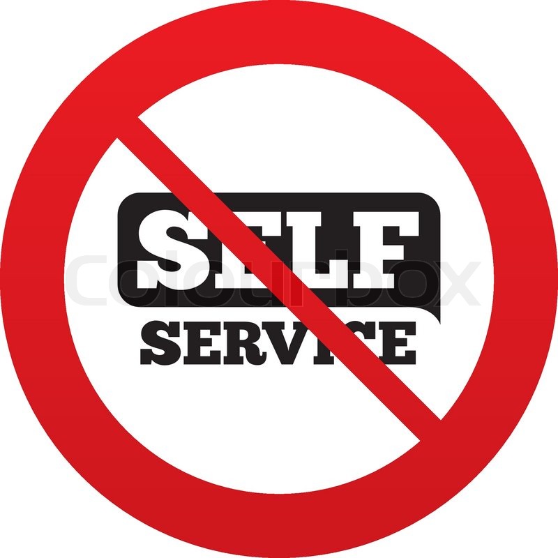 800x800 No Self Service Sign Icon Maintenance Stock Vector Colourbox