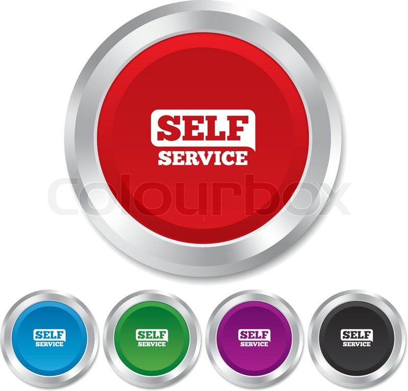 800x768 Self Service Sign Icon Maintenance Stock Vector Colourbox