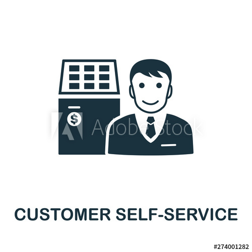 500x500 Customer Self Service Vector Icon Symbol Creative Sign From Icons