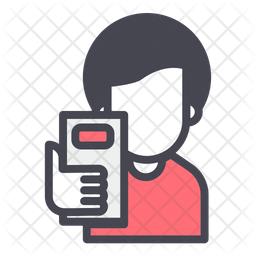 256x256 Selfie Icon Of Colored Outline Style