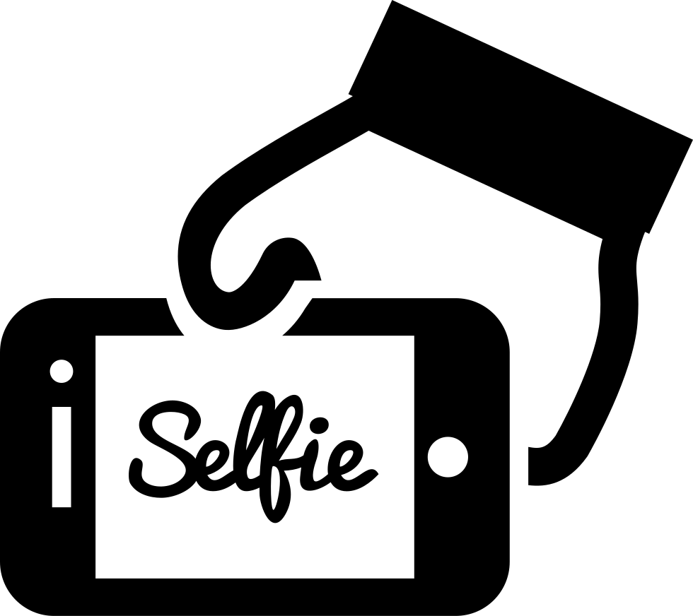 980x872 Selfie Word On Phone Screen In A Hand Png Icon Free Download