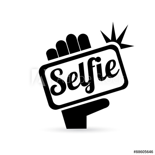 500x500 Taking Selfie Photo On Smart Phone Concept Icon