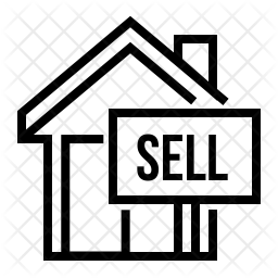 256x256 Home For Sell Icon Of Line Style