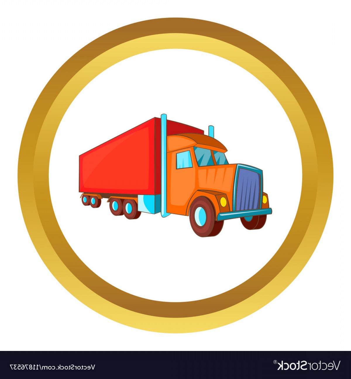 1200x1296 Semi Trailer Truck Icon Vector Hoodamathrun