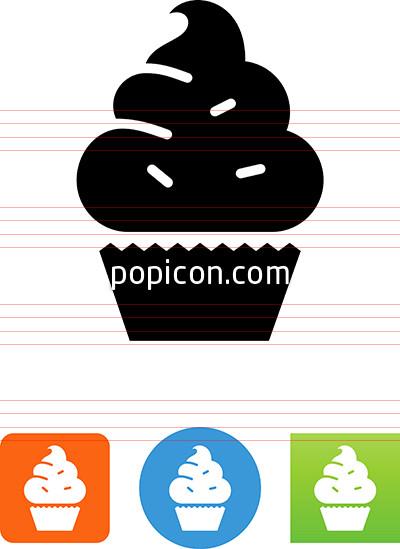 400x549 Cupcake With Sprinkles Icon