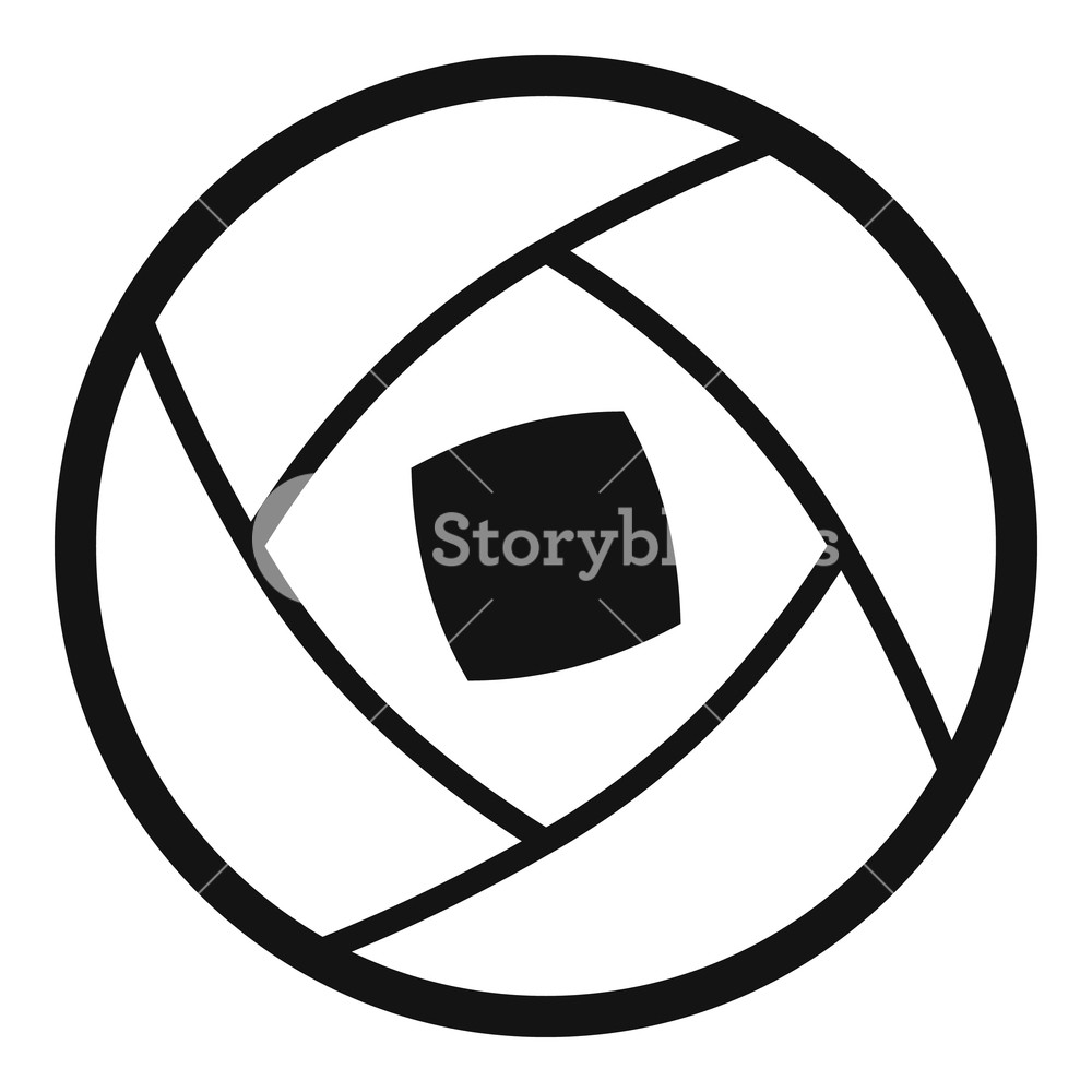1000x1000 Semi Closed Lens Icon Simple Illustration Of Semi Closed Lens