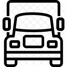 256x256 Semi Truck Icon Of Line Style