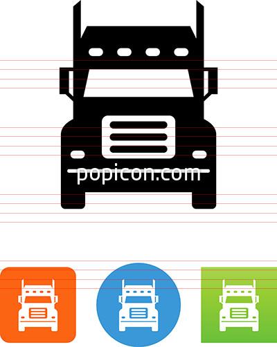 400x502 Front View Of A Semi Truck Icon