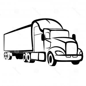 300x300 Photostock Vector Semi Trailer Truck Vector Mock Up For Car
