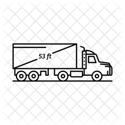 256x256 Semi Truck Ft Icon Of Line Style