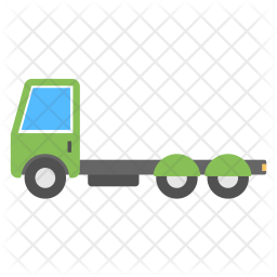 256x256 Semi Truck Icon Of Flat Style