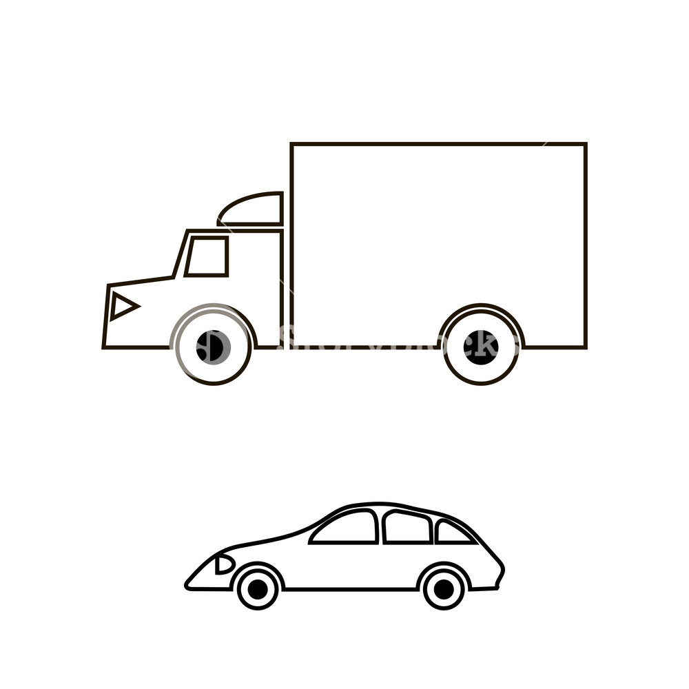 1000x1000 Container Truck Icon On White Background Cargo Delivery Generic