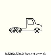 180x195 Free Art Print Of Cartoon Semi Truck Cartoon Semi Truck Isolated