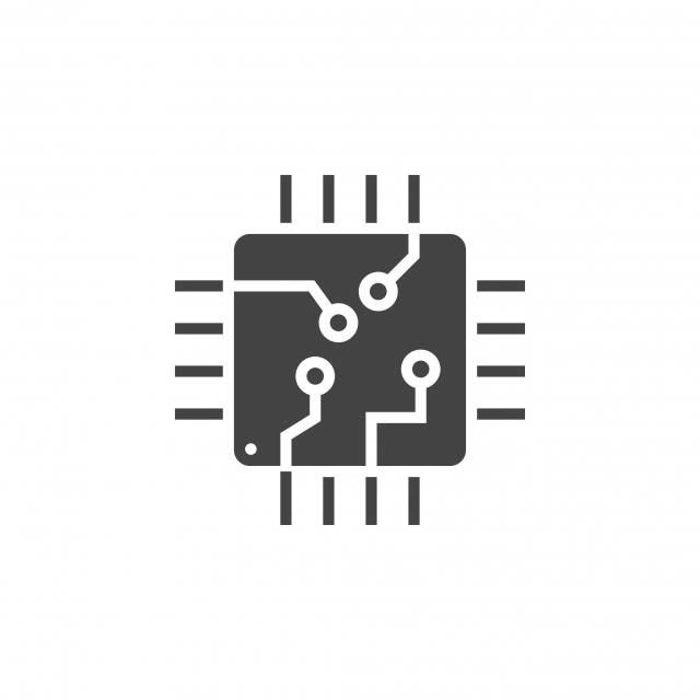 640x640 Integrated Circuit Chip Icon Graphic Design Template Vector, Icon