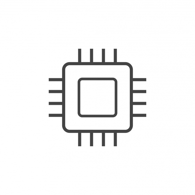 640x640 Integrated Circuit Chip Icon Graphic Design Template Vector, Logo