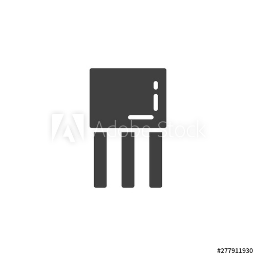 500x500 Transistor Chip Vector Icon Filled Flat Sign For Mobile Concept