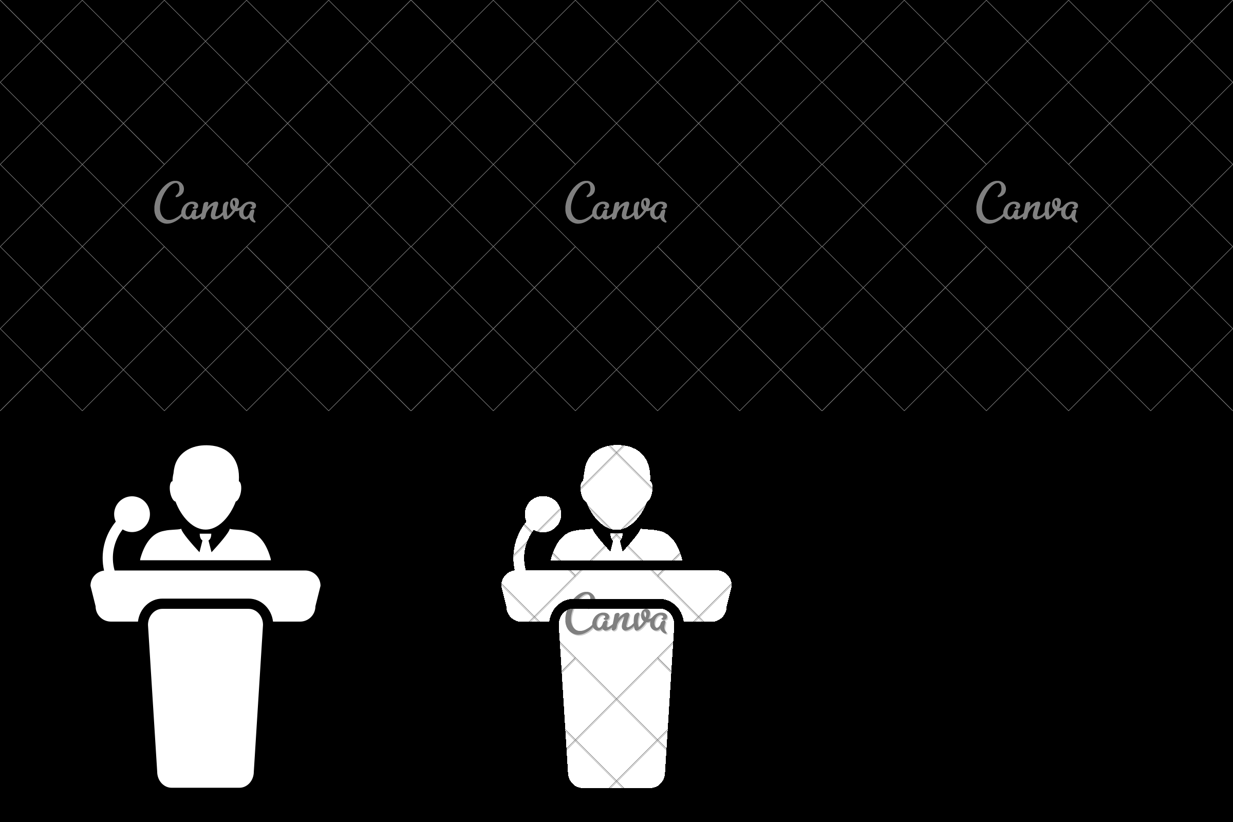 2400x1600 Seminar Icon Vector Male Person On Podium Symbol For Public Speech