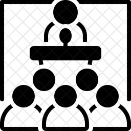 256x256 Seminar Icon Of Glyph Style