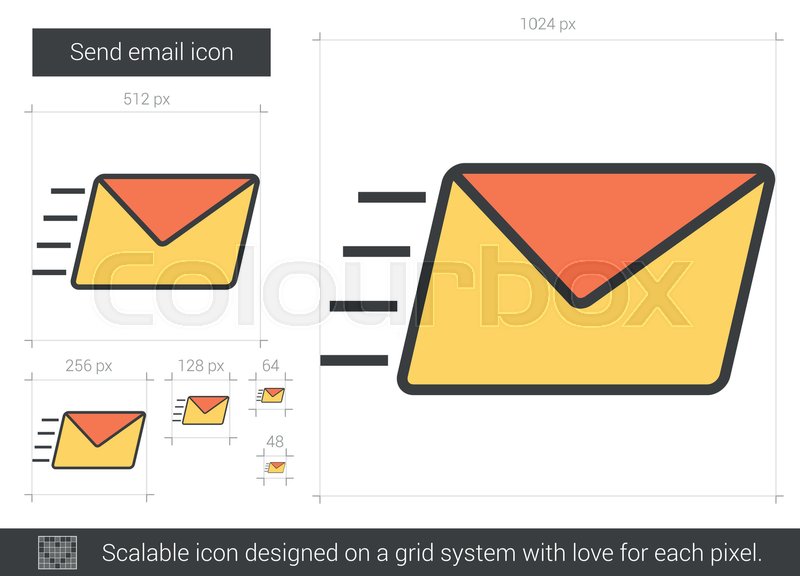 800x576 Send Email Vector Line Icon Isolated Stock Vector Colourbox