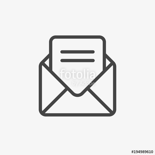 500x500 Envelope With Letter Vector Icon, Mail Icon Message, Address