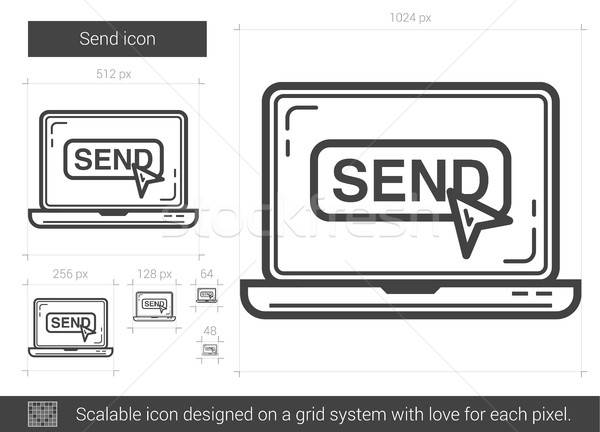 600x432 Send Line Icon Vector Illustration Andrei Krauchuk