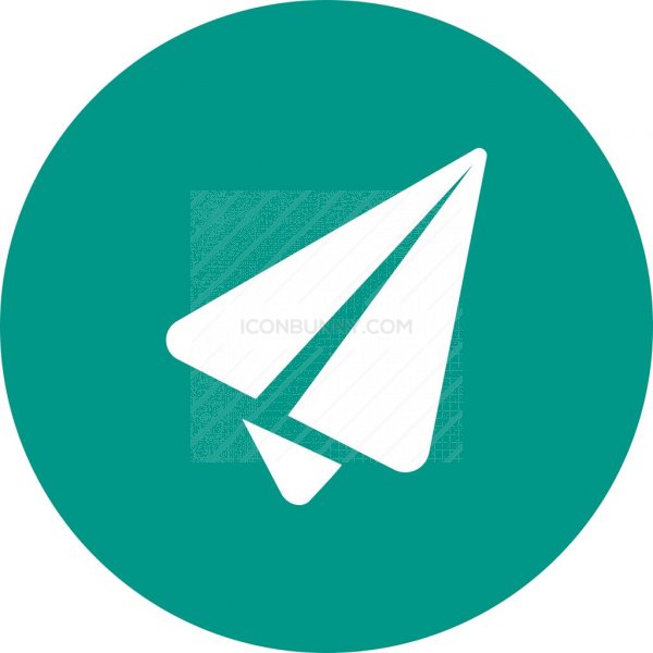 600x600 Send Message Flat Round Icon