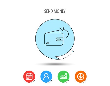 450x352 Send Money Icon Cash Wallet Sign Calendar, User And Business