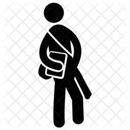 256x256 Senior Student Icon Of Glyph Style