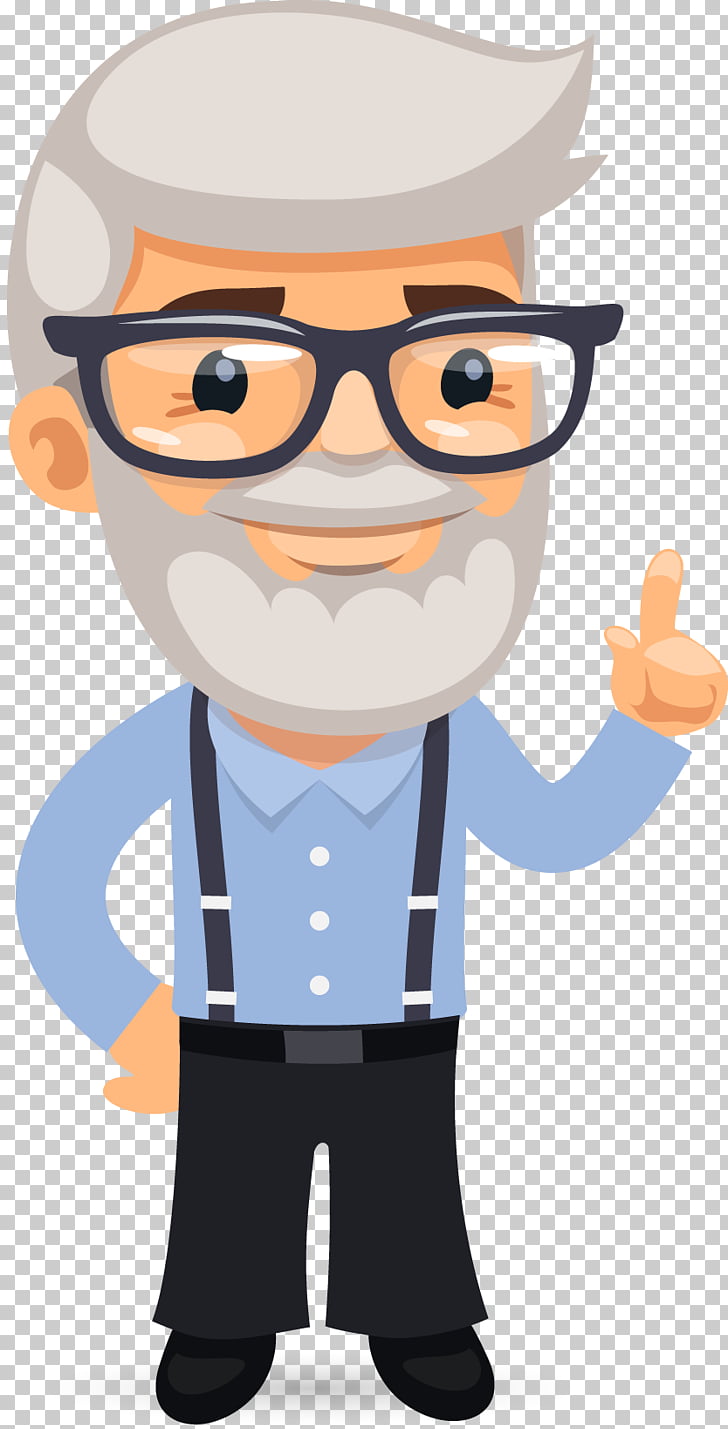 728x1429 Text Icon, Cartoon Senior Mathematics Professor Man Wearing