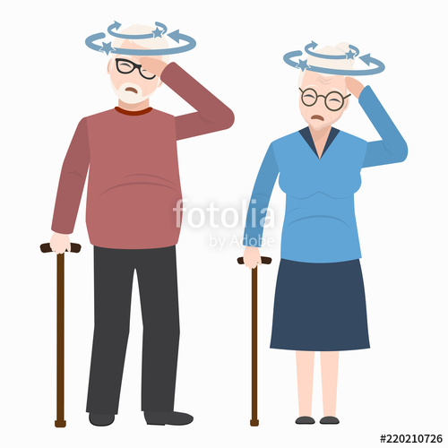 500x500 Dizziness Elderly Icon Medicine Sign Stock Image And Royalty