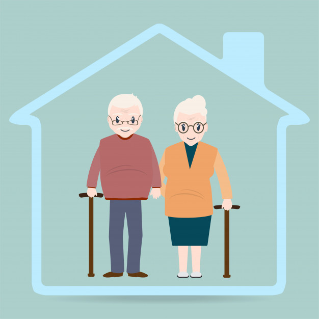 626x626 Elderly And Home Icon, Nursing Home Sign Vector Premium Download