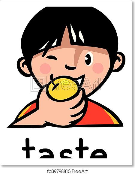 450x580 Free Art Print Of Taste Sense Icon Icons Of One Of Five Senses