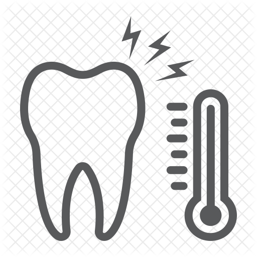 512x512 Sensitive Tooth Icon Of Line Style