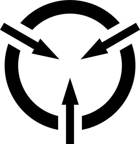 535x550 Electrostatic Sensitive Symbol Stencil