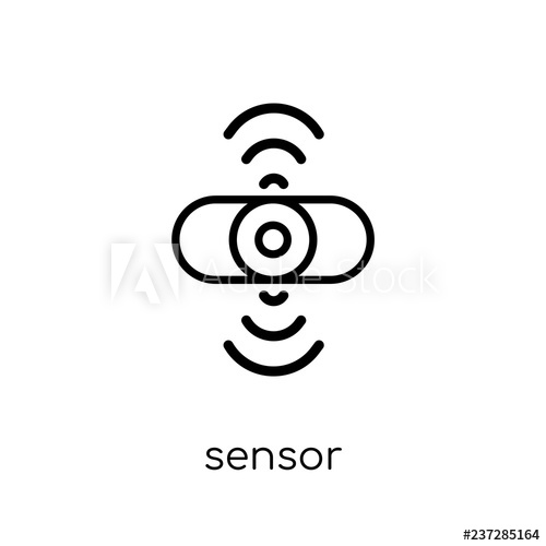 500x500 Sensor Icon Trendy Modern Flat Linear Vector Sensor Icon On White