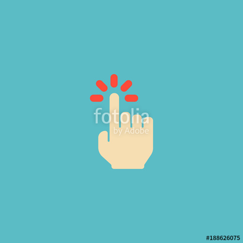 500x500 Icon Flat Sensory Element Illustration Of Icon Flat Touch