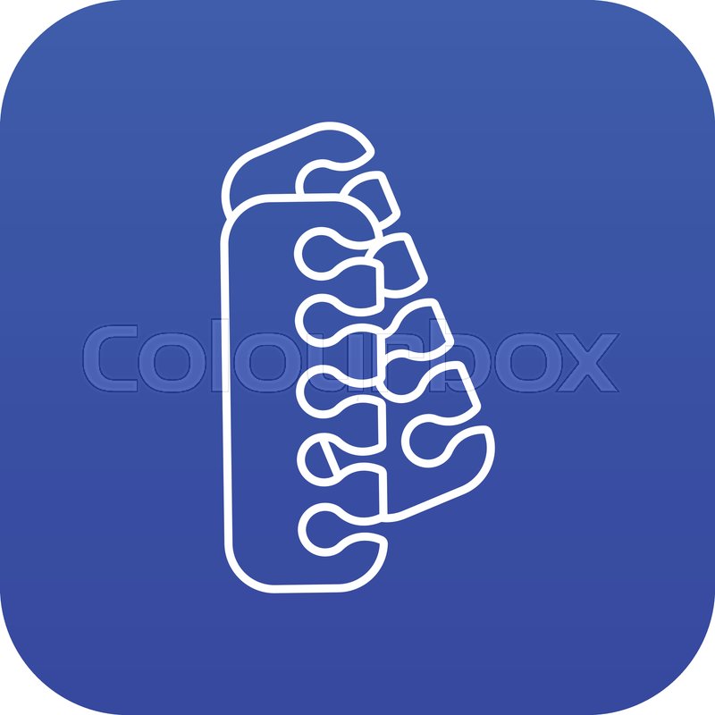 800x800 Nail Foot Tool Separator Icon Blue Stock Vector Colourbox