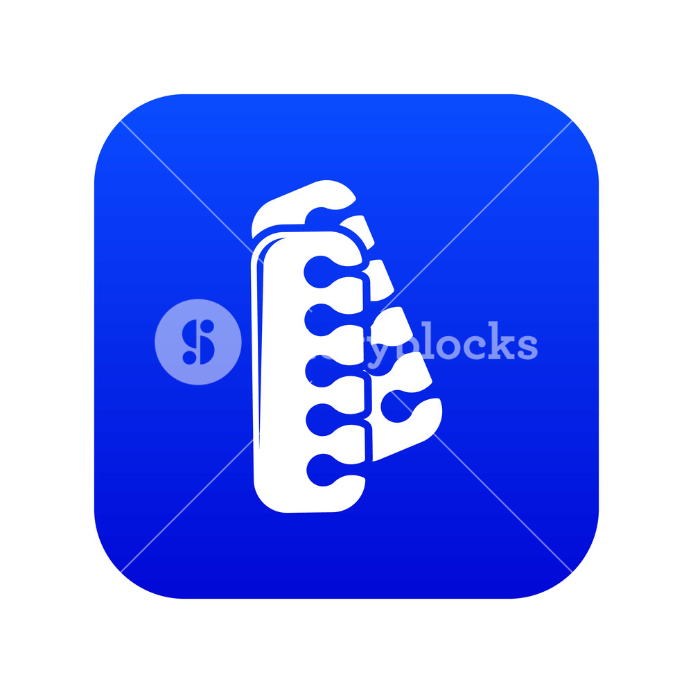 1000x1000 Nail Foot Tool Separator Icon Blue Vector Isolated On White